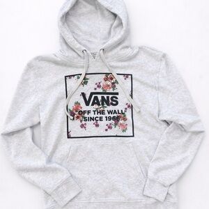 Vans Light Gray Hoodie with Floral Print